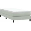 Box Spring Lova be čiužinio Šviesiai pilka 80x210 cm aksomas