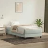 Box Spring Lova be čiužinio Šviesiai pilka 100x220 cm aksomas