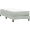 Box Spring Lova be čiužinio Šviesiai pilka 90x210 cm aksomas