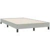 Box Spring Lova be čiužinio Šviesiai pilka 120x220 cm aksomas
