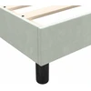 Box Spring Lova be čiužinio Šviesiai pilka 160x220 cm aksomas