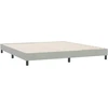 Box Spring Lova be čiužinio Šviesiai pilka 180x220 cm aksomas