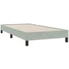 Box Spring Lova be čiužinio Šviesiai pilka 80x210 cm aksomas