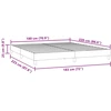 Box Spring Lova be čiužinio Tamsiai mėlyna 180x220 cm aksomas