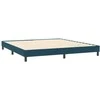 Box Spring Lova be čiužinio Tamsiai mėlyna 200x220 cm aksomas