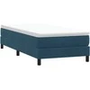 Box Spring Lova be čiužinio Tamsiai mėlyna 90x210 cm aksomas