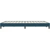 Box Spring Lova be čiužinio Tamsiai mėlyna 160x220 cm aksomas