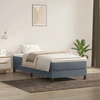 Box Spring Lova be čiužinio Tamsiai pilka 100x210 cm aksomas