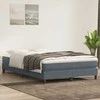 Box Spring Lova be čiužinio Tamsiai pilka 160x220 cm aksomas