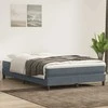 Box Spring Lova be čiužinio Tamsiai pilka 140x220 cm aksomas