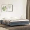 Box Spring Lova be čiužinio Tamsiai pilka 200x210 cm aksomas