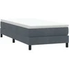 Box Spring Lova be čiužinio Tamsiai pilka 80x210 cm aksomas