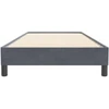 Box Spring Lova be čiužinio Tamsiai pilka 100x220 cm aksomas