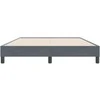 Box Spring Lova be čiužinio Tamsiai pilka 160x220 cm aksomas