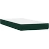 Box Spring Lova be čiužinio Tamsiai žalia 200x220 cm aksomas