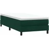 Box Spring Lova be čiužinio Tamsiai žalia 200x220 cm aksomas