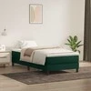 Box Spring Lova be čiužinio Tamsiai žalia 200x220 cm aksomas