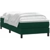 Box Spring Lova be čiužinio Tamsiai žalia 200x220 cm aksomas