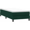 Box Spring Lova be čiužinio Tamsiai žalia 100x210 cm aksomas