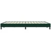 Box Spring Lova be čiužinio Tamsiai žalia 140x220 cm aksomas