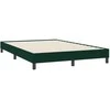 Box Spring Lova be čiužinio Tamsiai žalia 140x220 cm aksomas