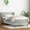 Box Spring Lova su čiužiniu Šviesiai pilka 90x210 cm Velvet