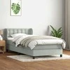 Box Spring Lova su čiužiniu Šviesiai pilka 90x210 cm Velvet