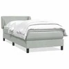 Box Spring Lova su čiužiniu Šviesiai pilka 90x210 cm Velvet