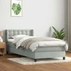 Box Spring Lova su čiužiniu Šviesiai pilka 90x210 cm Velvet