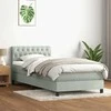 Box Spring Lova su čiužiniu Šviesiai pilka 90x210 cm Velvet