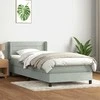 Box Spring Lova su čiužiniu Šviesiai pilka 90x210 cm Velvet