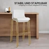 Clp Trading Mville Baro kėdžių komplektas Hoover, 2 vnt., plastikas, 4 kojos, auksinės