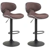 Clp Trading Mville 2 vnt. baro kėdžių komplektas CLP Las Vegas V2, audinys, juodos spalvos