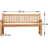 Mville Clp Trading Teakbank Jackson 220 cm