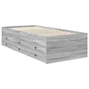 Dienos lova Pilkas Sonoma ir juoda 75 x 190 cm Apdirbta mediena