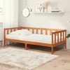 Dienos lova su čiužiniu Vaškas rudas ir baltas 90 x 200 cm