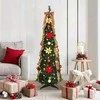 Dirbtinė Kalėdų eglutė su 100 LED s stovu Žalia 155 cm PVC