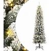 Dirbtinė Kalėdų eglutė su 150 LED lempučių ir sniegu, 120cm