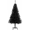 Dirbtinė Kalėdų eglutė su stovu, juodos spalvos, 150cm, PVC