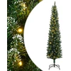 Dirbtinė siaura Kalėdų eglutė, 150 LED, 120cm