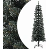 Dirbtinė siaura Kalėdų eglutė su stovu, žalia, 150cm, PVC