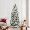 Dirbtinė Kalėdų eglutė su 300 LED s stovu Balta 210 cm