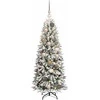 Dirbtinė Kalėdų eglutė su 150 LED s stovu Balta 120 cm
