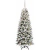 Dirbtinė Kalėdų eglutė su 150 LED s stovu Balta 150 cm