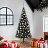 Kalėdų eglutė su 300 LED s stovu Juoda 180 cm PVC