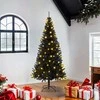 Kalėdų eglutė su 300 LED s stovu Juoda 180 cm PVC