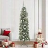 Dirbtinis lieknas Kalėdų medis su 300 LED Žalia ir balta 210 cm