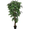 Dirbtinis mango medis, žalios spalvos, 120 cm, 450 lapų