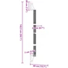 Draskyklė katėms su draskymo stovu, kreminė, 142,5cm