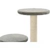 Draskyklė katėms su stovais iš sizalio, 60cm, pilka